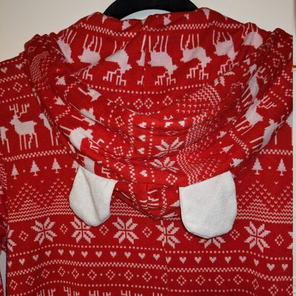 Forever 21 Women’s Red Moose Christmas One-Piece Pajamas Size Teen/Women - Picture 7 of 7